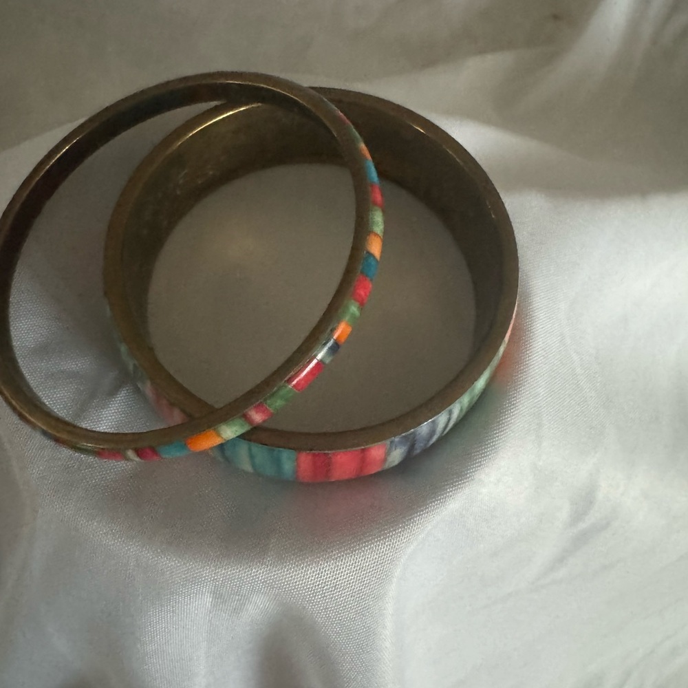 Colorful Striped Bangles - Picture 2 of 2